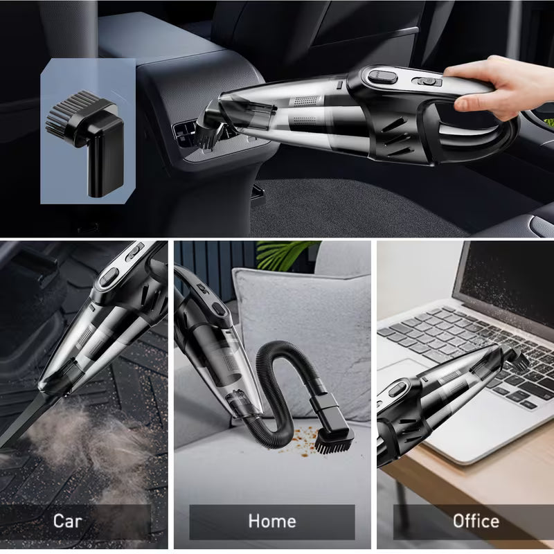 6000PA Handheld Car Vacuum Cleaner – Portable Cordless Vacuum with 5 Accessories for Car, Home & Pet Cleaning