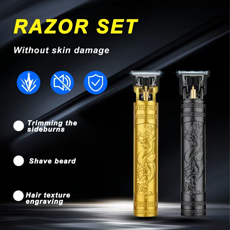 LQT Men’s Electric Hair Clipper – USB Rechargeable Cordless Trimmer with 4 Guide Combs (Portable & Travel-Friendly)