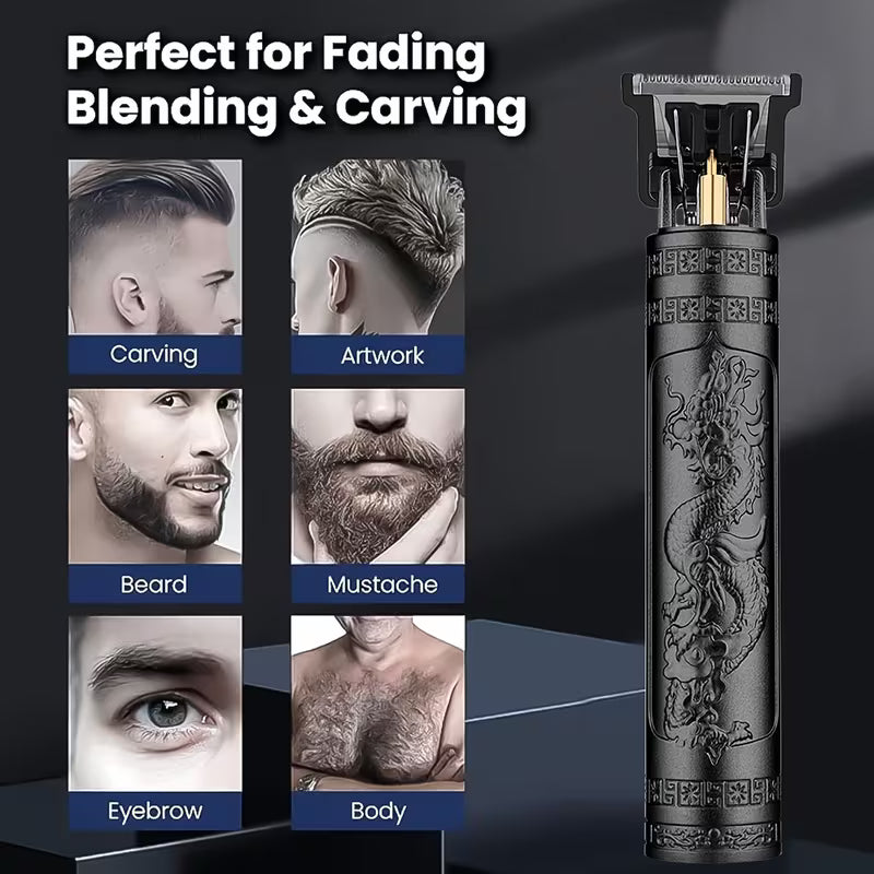 LQT Men’s Electric Hair Clipper – USB Rechargeable Cordless Trimmer with 4 Guide Combs (Portable & Travel-Friendly)